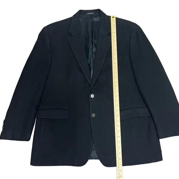 Ralph Ralph Lauren Loro Piana Jacket Men’s 44R Camel Hair Suit Coat Italy Black - Picture 6 of 11